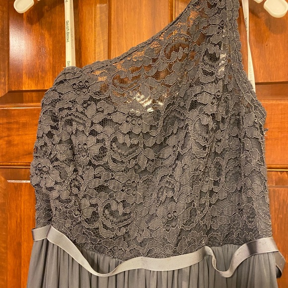 DAVIDS BRIDAL ONE SHOULDER LONG DRESS - Picture 2 of 13